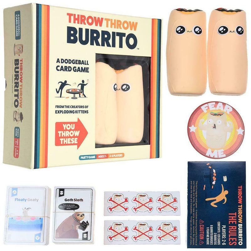 Burrito Throw Dodgeball Throwing Card Game Board Games for Family Home Party Play Cards Reducing Pressure Prop juegos Gift