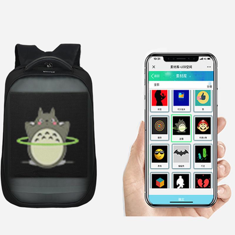 Wifi Smart LED Backpack with led Display Screen Backpack Waterproof for Walking Outdoor Advertising Backpack LED
