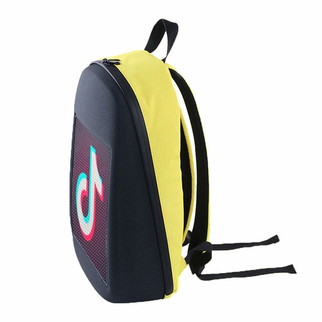 LumiParty LED Screen Dynamic Advertising Backpack DIY Wireless Wifi APP Control Backpack Outdoor City Walking Billboard Backpack