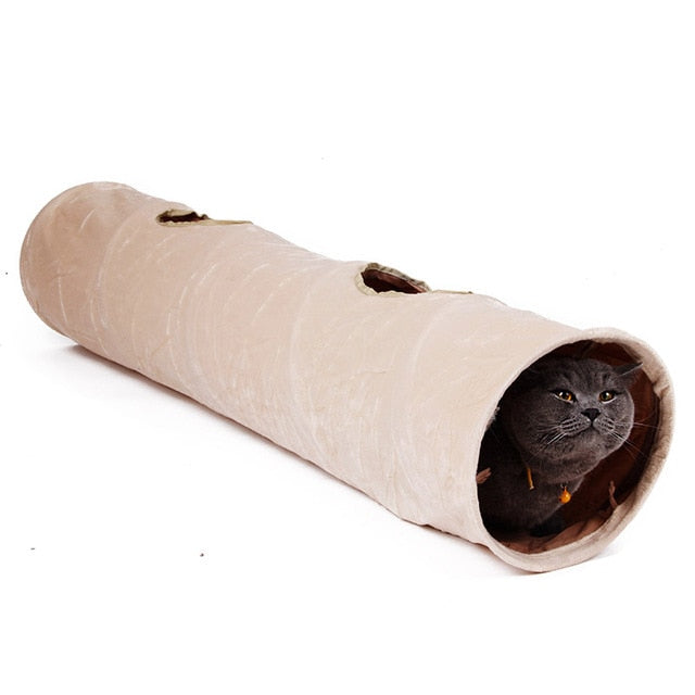 Pet Cats Tunnel Interactive Play Toy Collapsible Ferrets Rabbit Bed tunnels Indoor Toys Kitten Exercising Products